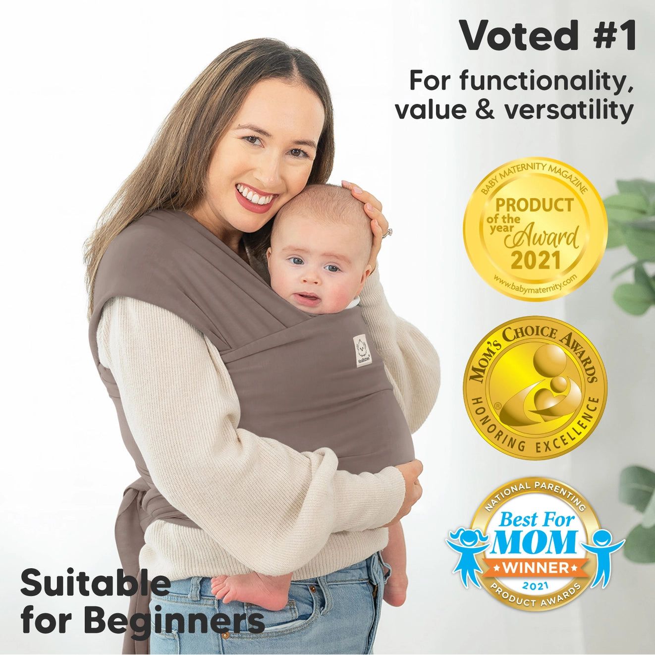 KeaBabies Original Baby Wrap Carrier