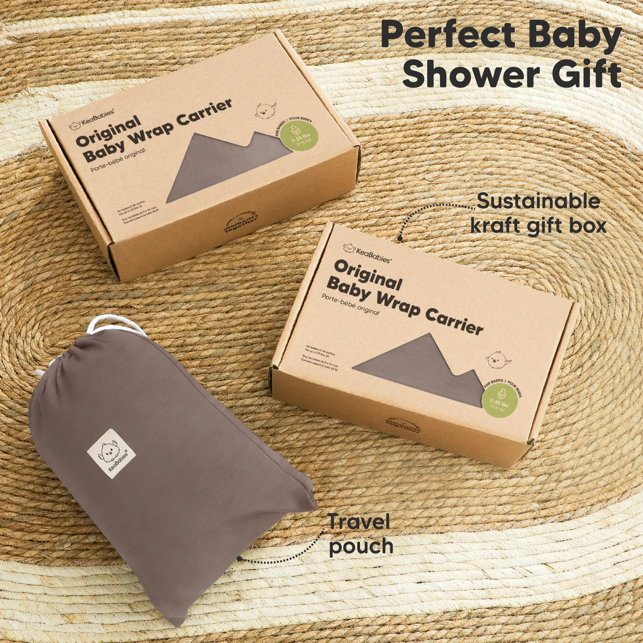 KeaBabies Original Baby Wrap Carrier