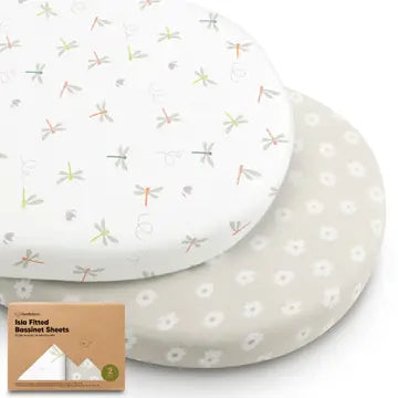 2-Pack Isla Fitted Bassinet Sheets