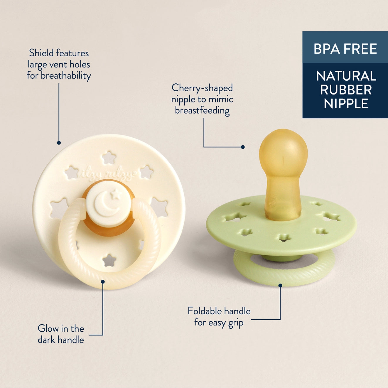 Itzy Soother™ Natural Rubber Paci Sets