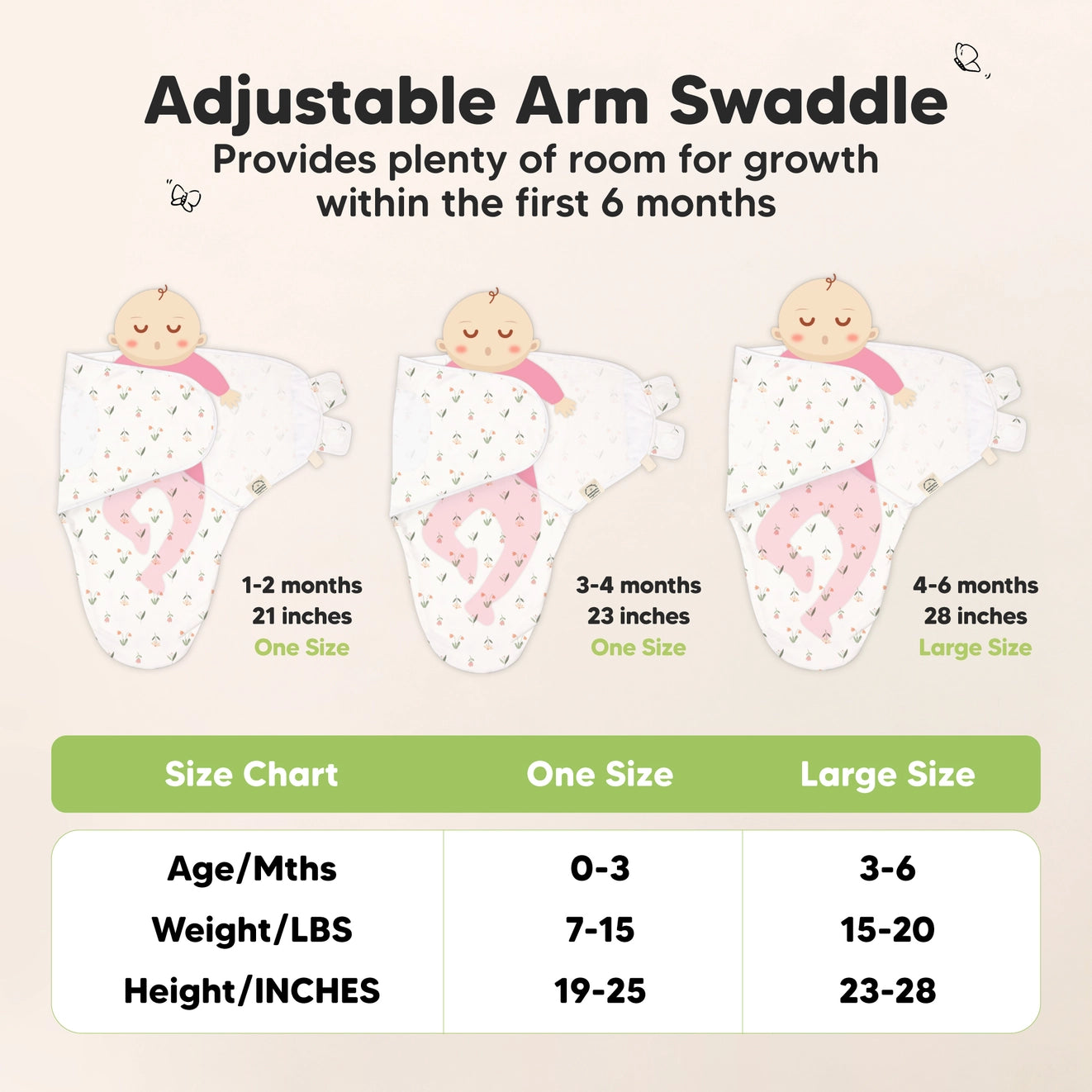 KeaBabies Soothe Swaddle Wrap with Knot Hat