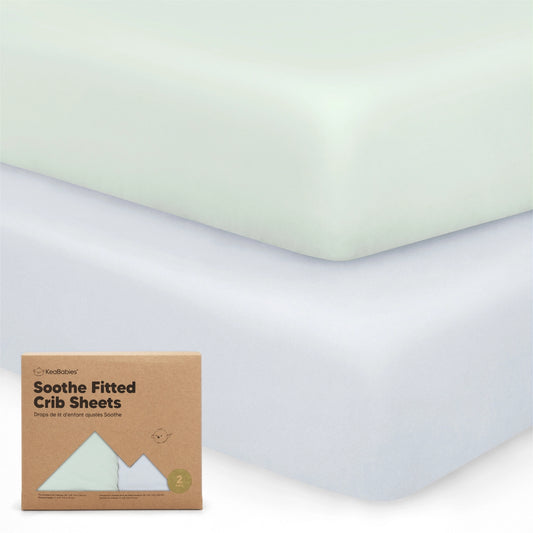 KeaBabies 2-pack Organic Cotton Fitted Crib Sheet