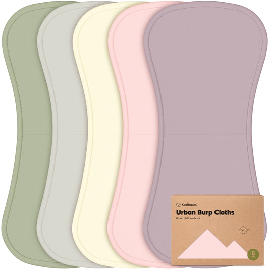 KeaBabies 5-Pack Urban Burp Cloths